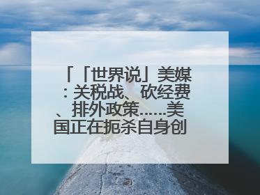 「世界说」美媒：关税战、砍经费、排外政策……美国正在扼杀自身创新能力