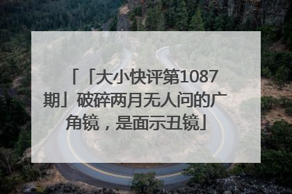 「大小快评第1087期」破碎两月无人问的广角镜，是面示丑镜