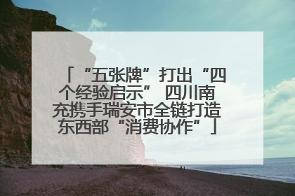 “五张牌”打出“四个经验启示” 四川南充携手瑞安市全链打造东西部“消费协作”