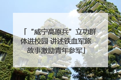 “威宁高原兵”立功群体进校园 讲述铁血军旅故事激励青年参军