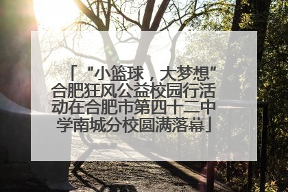 “小篮球，大梦想”合肥狂风公益校园行活动在合肥市第四十二中学南城分校圆满落幕
