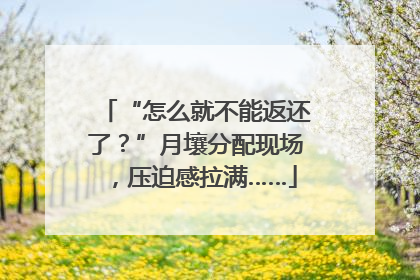 “怎么就不能返还了？”月壤分配现场，压迫感拉满……