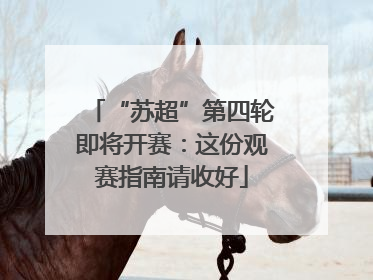“苏超”第四轮即将开赛：这份观赛指南请收好