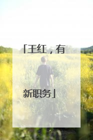 王红，有新职务