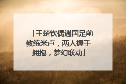 王楚钦偶遇国足前教练米卢，两人握手拥抱，梦幻联动