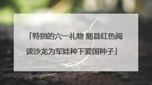特别的六一礼物 随县红色阅读沙龙为军娃种下爱国种子
