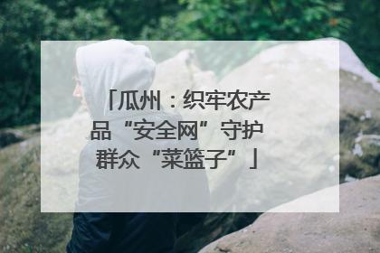 瓜州：织牢农产品“安全网”守护群众“菜篮子”