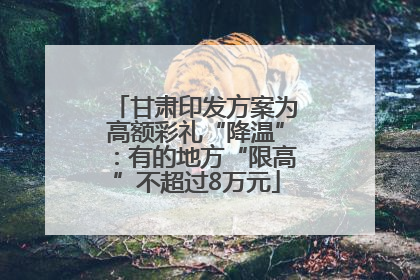 甘肃印发方案为高额彩礼“降温”：有的地方“限高”不超过8万元