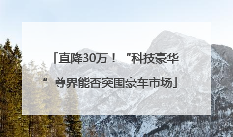 直降30万！“科技豪华”尊界能否突围豪车市场