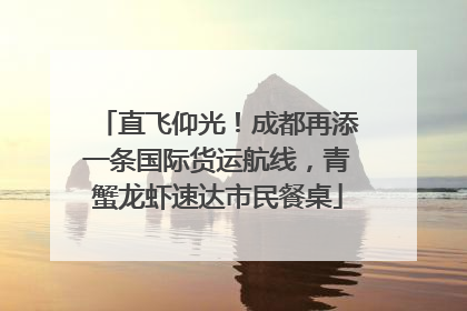 直飞仰光！成都再添一条国际货运航线，青蟹龙虾速达市民餐桌