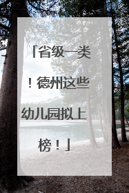省级一类！德州这些幼儿园拟上榜！