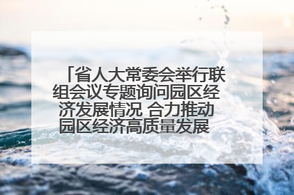 省人大常委会举行联组会议专题询问园区经济发展情况 合力推动园区经济高质量发展 王宁主持会议并讲话 王予波带队到会应询