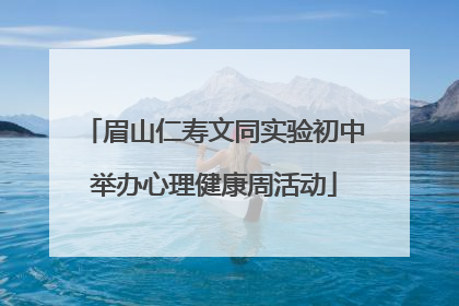 眉山仁寿文同实验初中举办心理健康周活动