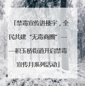禁毒宣传进楼宇，全民共建“无毒商圈”——积玉桥街道开启禁毒宣传月系列活动