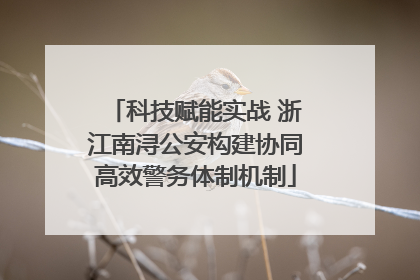 科技赋能实战 浙江南浔公安构建协同高效警务体制机制