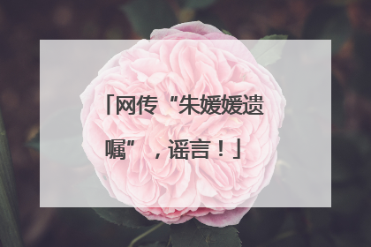 网传“朱媛媛遗嘱”，谣言！