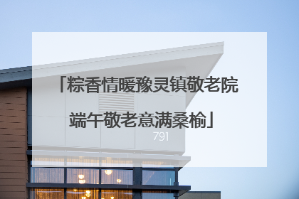 粽香情暖豫灵镇敬老院 端午敬老意满桑榆