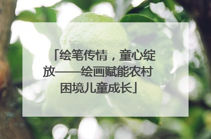 绘笔传情，童心绽放——绘画赋能农村困境儿童成长