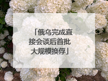 俄乌完成直接会谈后首批大规模换俘