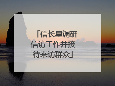 信长星调研信访工作并接待来访群众