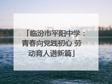 临汾市平阳中学：青春向党践初心 劳动育人谱新篇