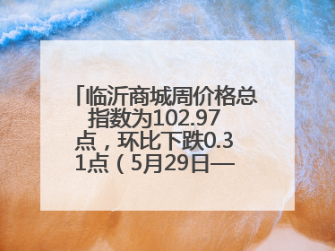 临沂商城周价格总指数为102.97点，环比下跌0.31点（5月29日—6月4日）