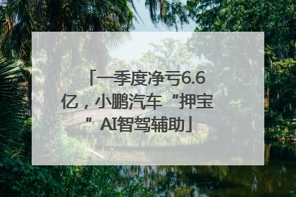 一季度净亏6.6亿，小鹏汽车“押宝”AI智驾辅助