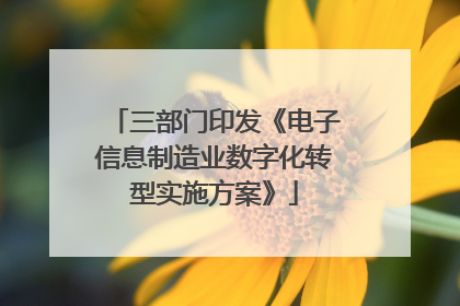 三部门印发《电子信息制造业数字化转型实施方案》