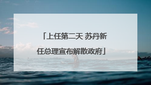 上任第二天 苏丹新任总理宣布解散政府