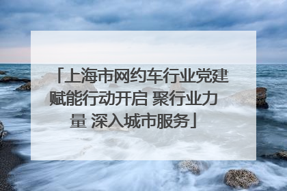 上海市网约车行业党建赋能行动开启 聚行业力量 深入城市服务
