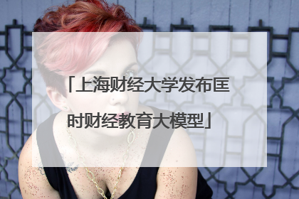 上海财经大学发布匡时财经教育大模型