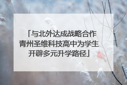 与北外达成战略合作 青州圣维科技高中为学生开辟多元升学路径