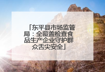 东平县市场监管局：全覆盖检查食品生产企业守护群众舌尖安全