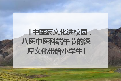 中医药文化进校园，八医中医科端午节的深厚文化带给小学生