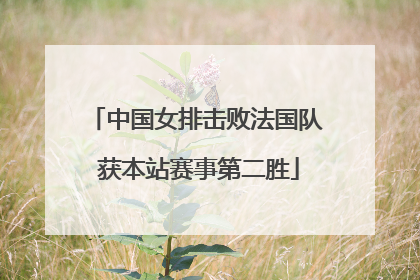 中国女排击败法国队 获本站赛事第二胜