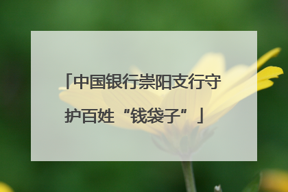 中国银行崇阳支行守护百姓“钱袋子”