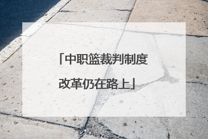 中职篮裁判制度改革仍在路上