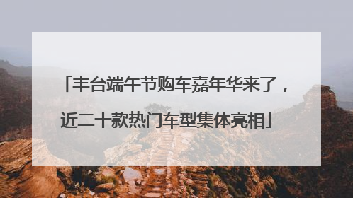 丰台端午节购车嘉年华来了，近二十款热门车型集体亮相