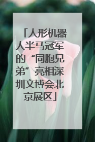 人形机器人半马冠军的“同胞兄弟”亮相深圳文博会北京展区