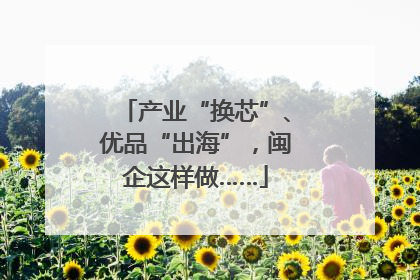 产业“换芯”、优品“出海”，闽企这样做……
