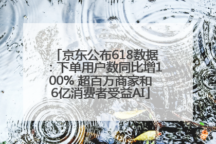 京东公布618数据：下单用户数同比增100% 超百万商家和6亿消费者受益AI