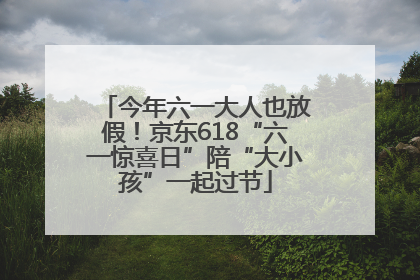 今年六一大人也放假！京东618“六一惊喜日”陪“大小孩”一起过节