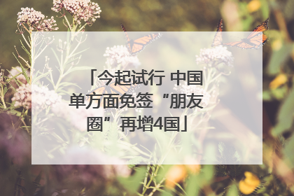 今起试行 中国单方面免签“朋友圈”再增4国