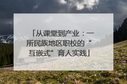 从课堂到产业：一所民族地区职校的“互嵌式”育人实践