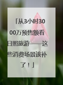 从3小时3000万预售额看日照旅游——这些消费场景该补了！