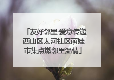 友好邻里·爱意传递 西山区太河社区萌娃市集点燃邻里温情