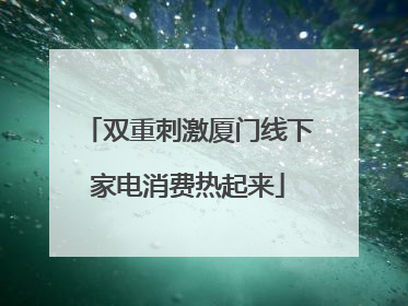 双重刺激厦门线下家电消费热起来