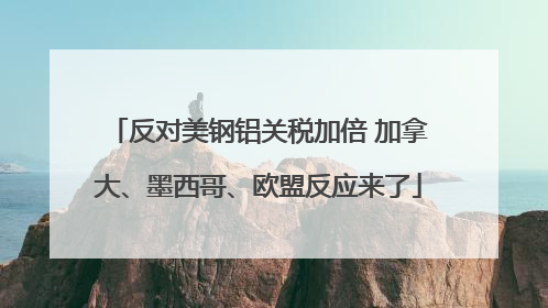 反对美钢铝关税加倍 加拿大、墨西哥、欧盟反应来了