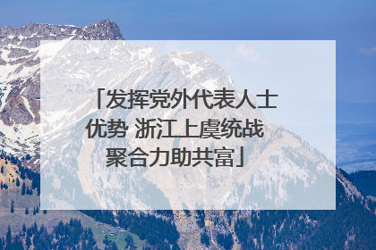 发挥党外代表人士优势 浙江上虞统战聚合力助共富