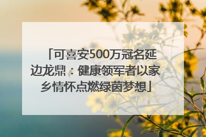 可喜安500万冠名延边龙鼎：健康领军者以家乡情怀点燃绿茵梦想